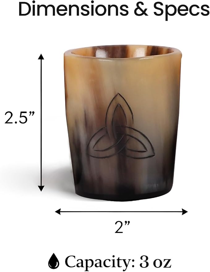 Handicrafts Home Viking Horn Shot Glasses Set of 8, Handmade Natural Ox Horn - Image 6