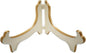 Artliving Display Stand Easel Bowl Stand for Display Large Deep Bowls, Platters and Deep Dishes White Gold