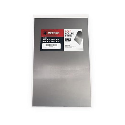 Metoro 16-Gauge 18" x 12" 5 Pack Mild CRS Steel Sheet - Formable, Weldable, Magnetic, Smooth Surface - Industrial-Grade Metal Plate for DIY Projects, Fabrication, and More. (5, .060 18 x 12)