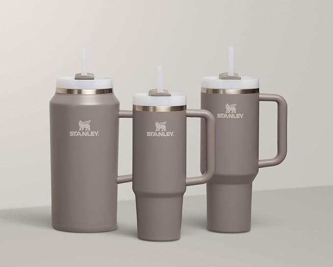 STANLEY Quencher H2.0 Flow State Tumbler, 30 oz, Stone | Handle and Straw | - Image 7