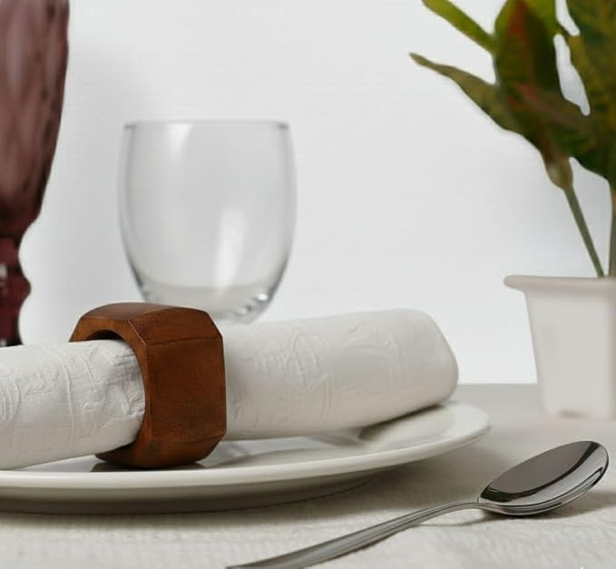 Napkin Rings Dining Table Napkin Holder, Classic Everyday Use Thanksgiving - Image 2