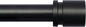 Curtain Rods for Windows 16 to 88 Inches Adjustable Length 1 Inch Diameter Window Curtain Rod with Aluminium Finials, Black