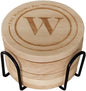 Personalized Wooden Coasters, Custom Engraved Monogram Coasters, Great Gifts for Relatives, Friends or Yourself (Set of 6)