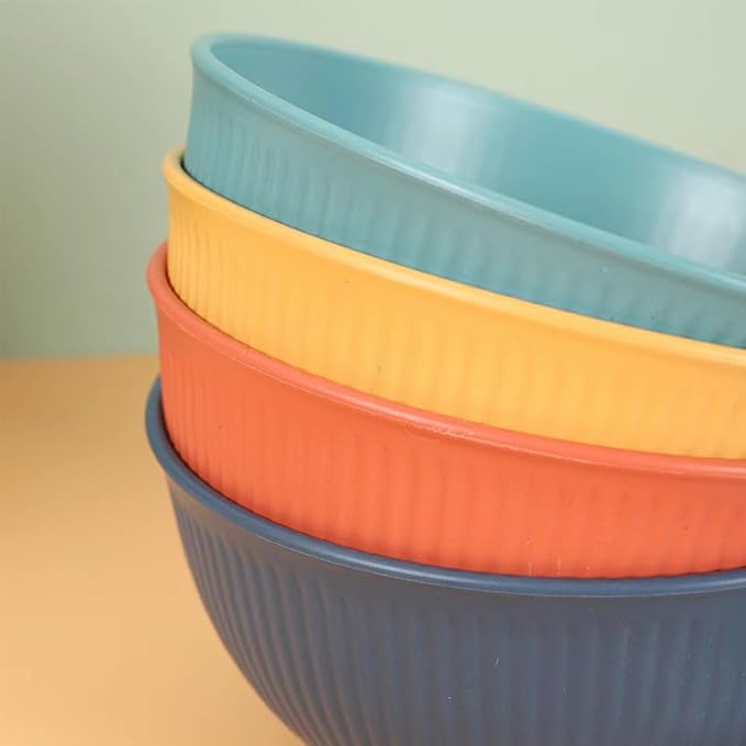 LRUUIDDE Unbreakable Cereal Bowls 24 oz -Reusable Wheat Straw Fiber Lightweight - Image 3