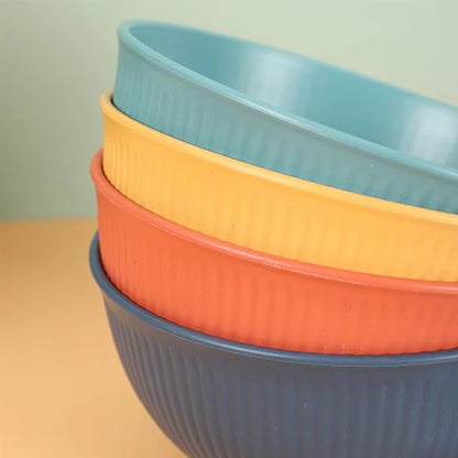 LRUUIDDE Unbreakable Cereal Bowls 24 oz -Reusable Wheat Straw Fiber Lightweight - Image 3