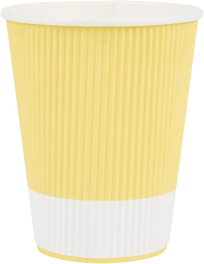 Restaurantware 12 Ounce Ripple Wall Disposable Coffee Cups, 500 Insulated Light - Image 2