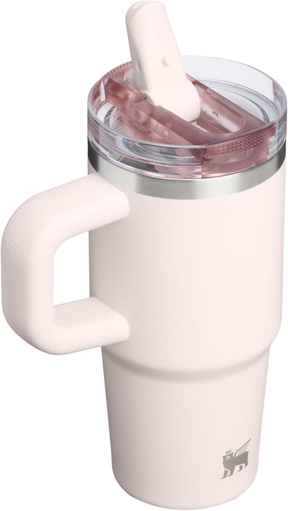 STANLEY Quencher ProTour Flipstraw Tumbler, 14 oz, Rose Quartz | Built-In Straw - Image 3