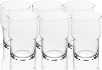 LEMONSODA Stackable Iced Coffee Glasses, 15oz Drinking Glasses, Coffee & Water - Image 3