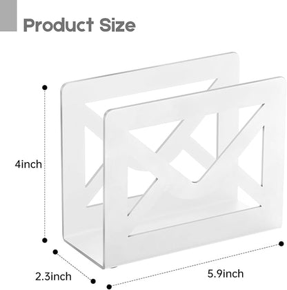 Desktop Metal Mail Holder,Modern Black Letter Organizer for Desk with Cutout Envelope Design,Home and Office Envelope and Document Storage Rack (White)