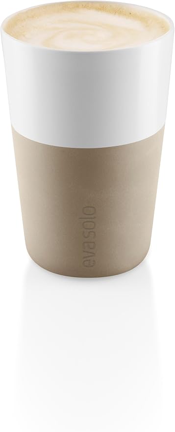 Eva Solo | 2 Cafe Latte tumblers Pearl beige |Silicone-coated - Image 2