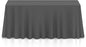 Lann's Linens 90 x 132 Inch Rectangular Tablecloth, Washable Polyester Fabric Table Cloth for Dining Tables, Parties, Restaurant, Weddings - Dark Gray