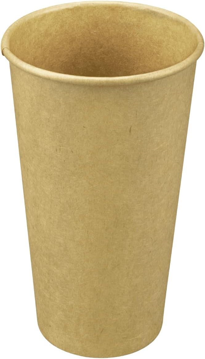Karat 20oz Kraft Paper Coffee Cups Disposable, Leak-Resistant Double Poly-Lined - Image 7