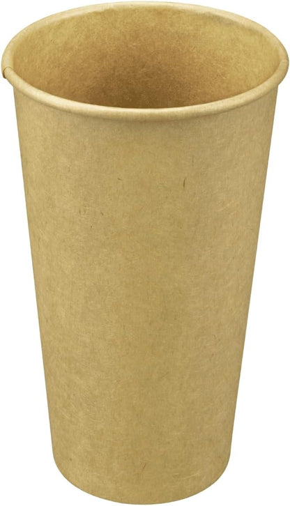 Karat 20oz Kraft Paper Coffee Cups Disposable, Leak-Resistant Double Poly-Lined - Image 7