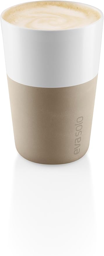 Eva Solo | 2 Cafe Latte tumblers Pearl beige |Silicone-coated - Image 4