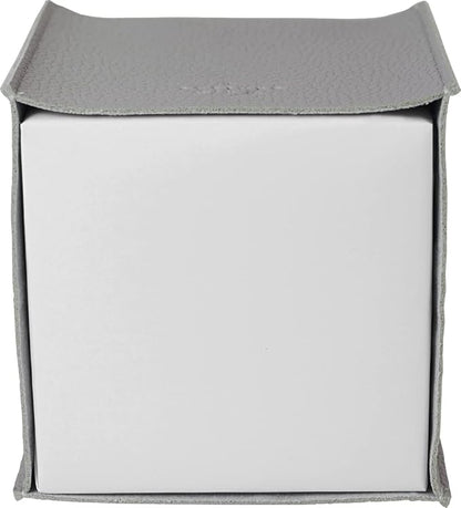 Carrotez Tissue Box Cover, [Refined] Modern PU Leather Square Tissue Box Holder - Decorative Organizer for Bathroom Vanity Countertop, Night Stands, Office Desk & Car 5"X5"X5" - Pastel Grey