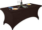 LZY Spandex Fitted Stretch Table Cover for 6 ft or 4ft or 8ft Folding Table, Rectangular Cocktail Tablecloth, Perfect for Party or Banquet
