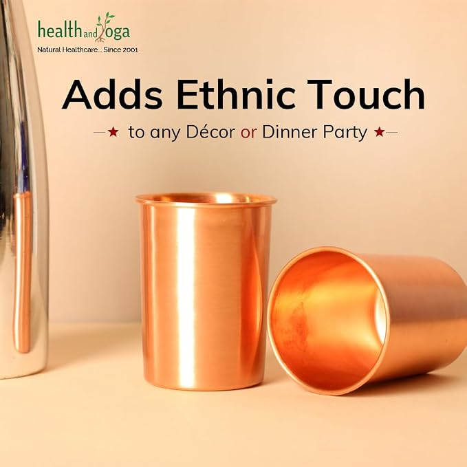 HealthAndYoga™ qCup Pure Copper Tumblers - Image 8