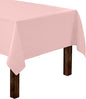 Gee Di Moda Rectangle Tablecloth - 60 x 102 Inch Pink Table Cloth for 6 Foot Rectangle Tables - Heavy Duty Washable Fabric - for Holiday Party, Dinner, Weddings, Baby Shower & Events