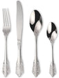 Vintage Silverware Flatware Set for 6, European Classic Style 24 Pieces Stainless Steel Tableware Cutlery Set,Fine Kitchen Utensils for Wedding Restaurant Hotel Christmas