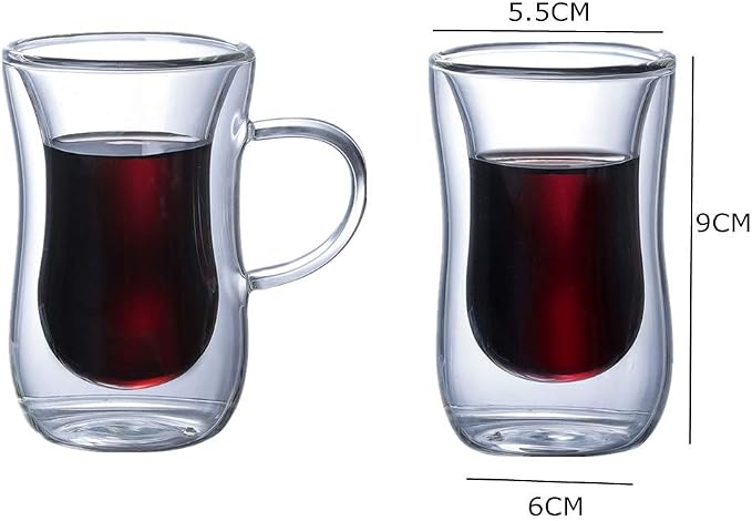 double walled coffee cups Latte Cups Double Walled Coffee Glasses Glass Cup - Image 2