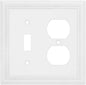 Henne Bery Sunken Pearls Heavy Duty Decorative Wall Plate Switch Plate Outlet Cover (Toggle/Duplex, White)