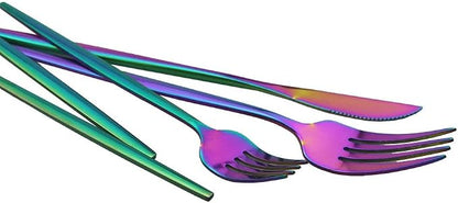 JASHII 20-Piece Stainless Steel Satin Finish Flatware Set, Mirror Polished - Image 6