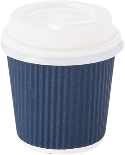 Restaurantware 4 Ounce Ripple Wall Disposable Coffee Cups, 500 Insulated Blue - Image 8