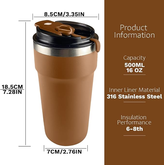 SPLMIFA Travel Coffee Mugs Leak-Proof, Reusable Coffee Cups - Image 4