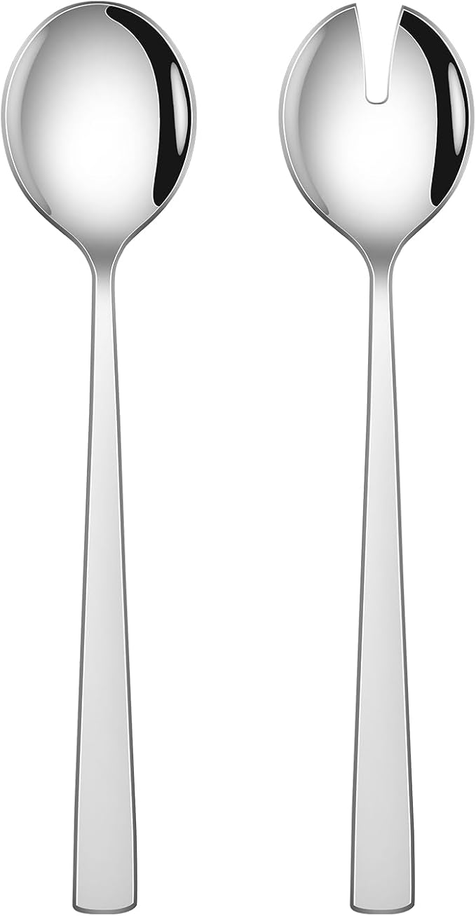 Salad Serving Utensils, 9.4 Inch Long Salad Spoon And Forks Serving Set of 2 by DEHOVKitchen