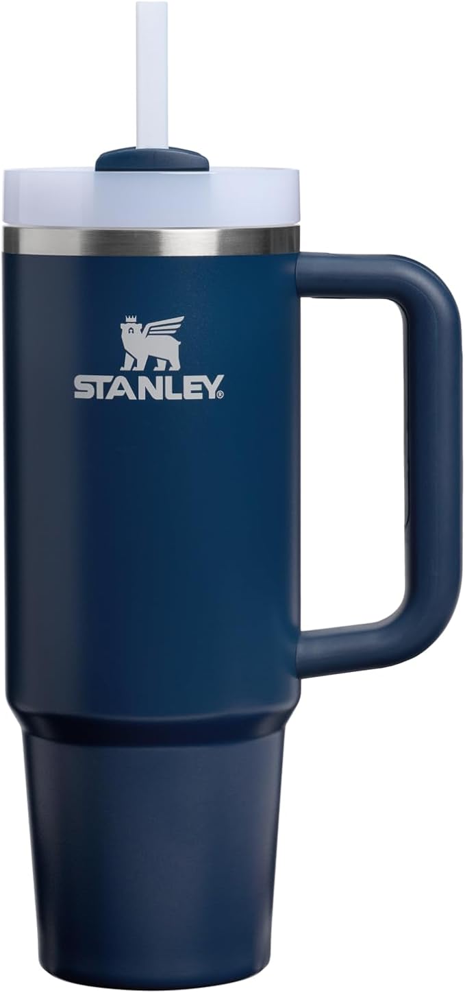 STANLEY Quencher H2.0 Flow State Tumbler, 30 oz, Dark Navy | Handle and Straw | by Unknown