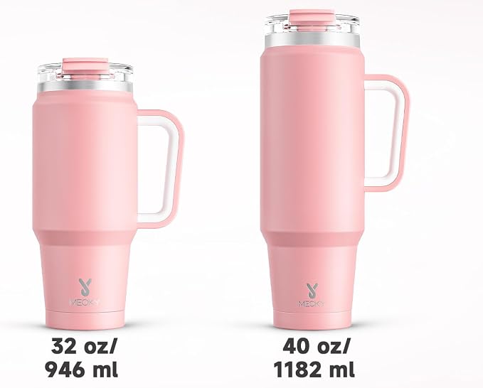 Meoky 32 oz Tumbler with Handle, Insulated Tumbler with Lid and Straw, - Image 8