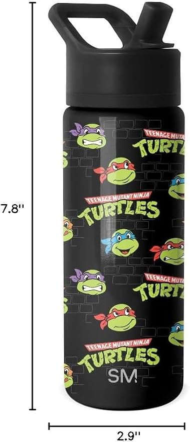 Simple Modern TMNT Kids Water Bottle & Toddler Cup | 18oz | Insulated Stainless - Image 9