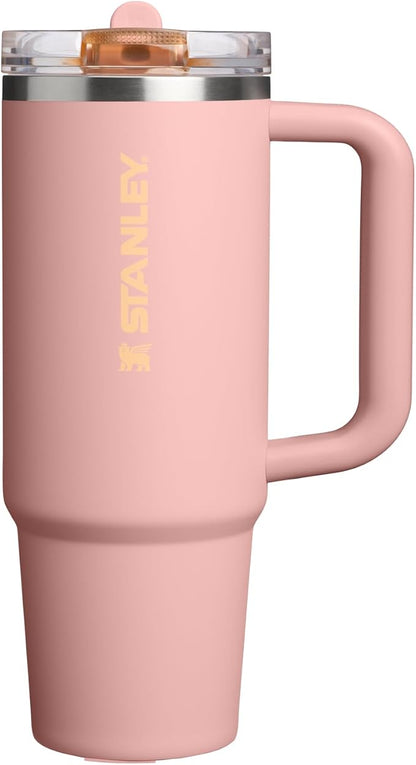 STANLEY Quencher ProTour Flipstraw Tumbler, 30 oz, Peach Rose | Built-In Straw by Unknown