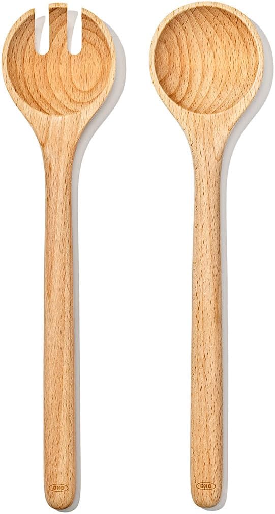 OXO Good Grips Beechwood Salad Servers – 2-Piece Set by Unknown