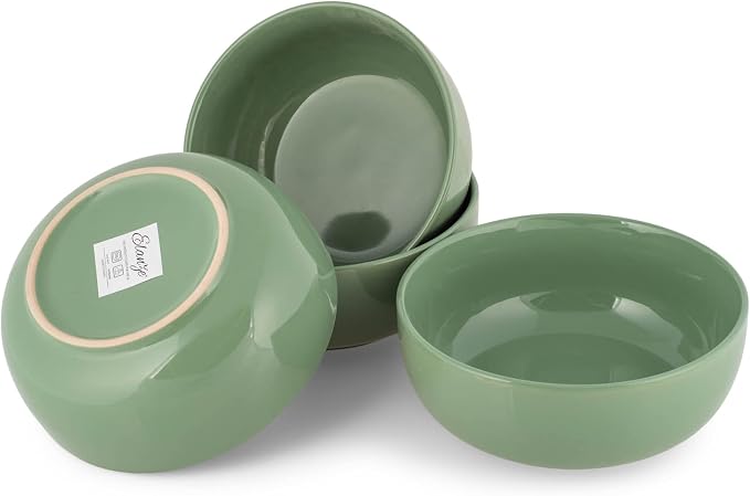 Elanze Designs Bistro Glossy Ceramic 7 inch Dinnerware Bowls Set of 4 - Image 5