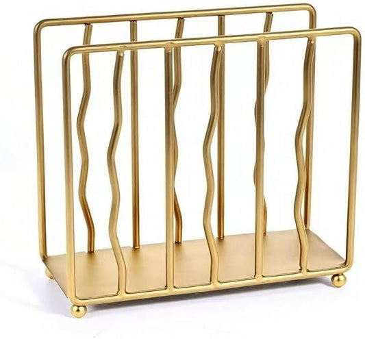 Napkin Holder for Table,Gold Modern Iron Standing Napkin Dispenser for Paper Napkins & Kitchen Dining & Countertops Cocktail Upright Napkin Holder Dispenser Suitable for All Room Decors