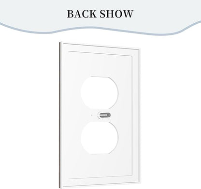 Outlet Covers Brown Red Rustic Wood Grain Retro Farmhouse 1 Gang Duplex Light Switch Cover Plate Decorative Wall Plates Electrical Switchplate Receptacle for Farmhouse Cabin Decor（2 Pack）