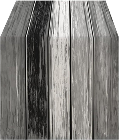 OYIMUA Grey Striped Vintage Table Runner, Rustic Farmhouse Style Kitchen Dining by OYIMUA