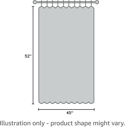 H.VERSAILTEX Linen Blackout Curtains 45 Inches Long 100% Blackout Thermal Insulated Textured Linen Look Curtain Draperies Anti-Rust Grommet, Energy Saving with White Liner, 2 Panels, Stone Blue
