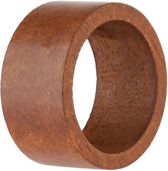 6 Pieces Rustic Wooden Napkin Rings Farmhouse Wooden Napkin Holder Ring Rustic - Image 4