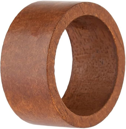 6 Pieces Rustic Wooden Napkin Rings Farmhouse Wooden Napkin Holder Ring Rustic - Image 4
