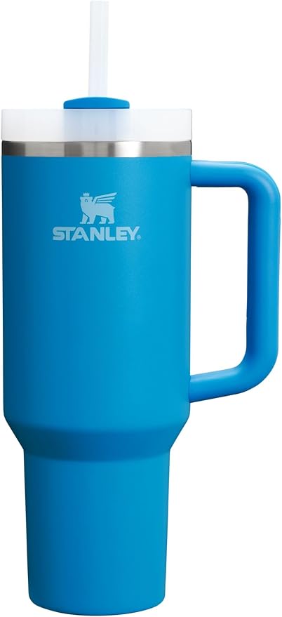 STANLEY Quencher H2.0 Flow State Tumbler, 40 oz, Azure | Handle and Straw | by Unknown