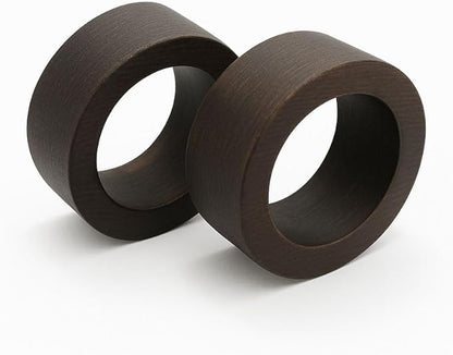 Handmade Wooden Napkin Ring Made by Artisan Beautifully Crafted and Designed in India (Set of 12, Natural Jalai)