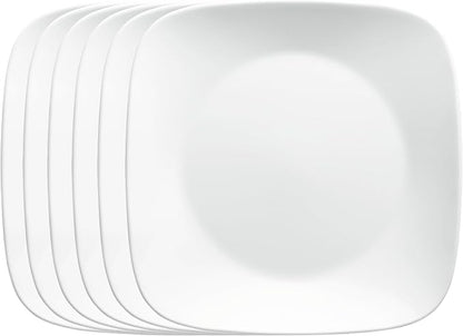Corelle Vitrelle 6-Piece Salad Plates Set, Triple Layer Glass and Chip Resistant by Corelle