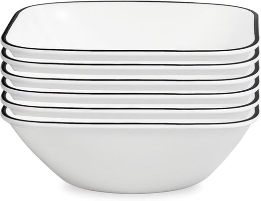 Corelle Vitrelle 6-Piece Cereal Soup Bowls, Triple Layer Glass and Chip by Corelle
