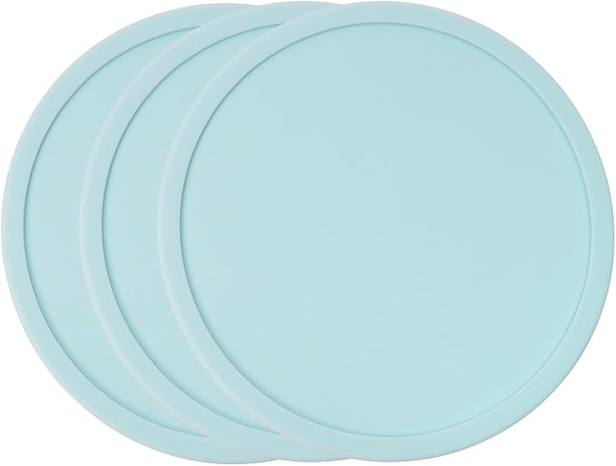 ONLYKXY 3 Pieces 3.93 Inch Silicone Coasters, Round Coasters by Unknown