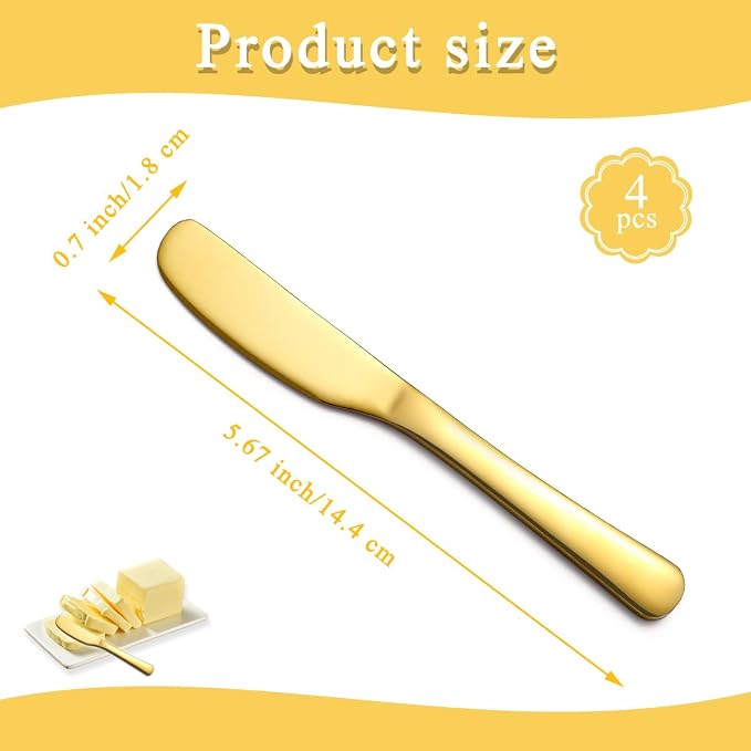 Homquen Stainless Steel Butter Knife, Butter Spreader, Butter Spreader Knife - Image 2