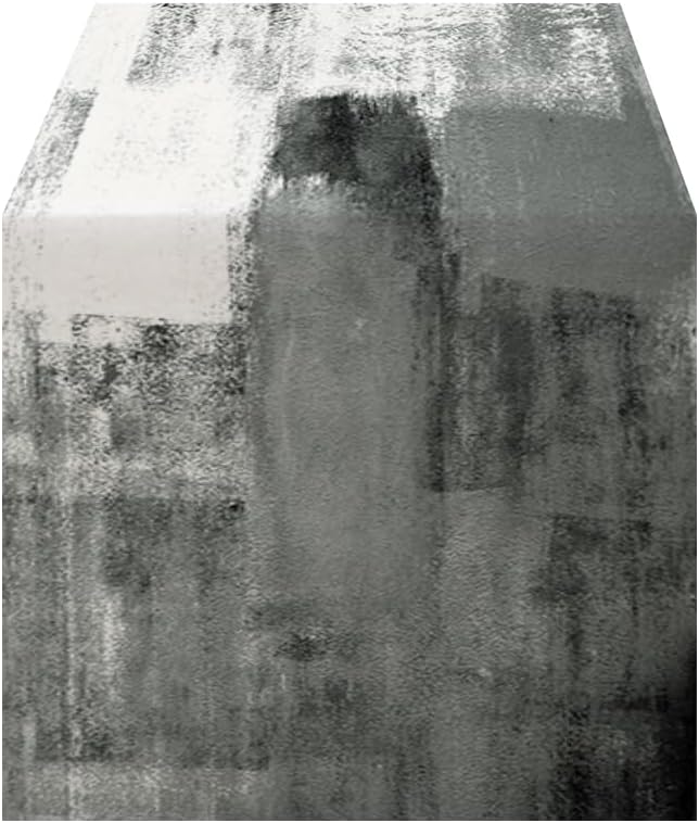 OYIMUA Grey and White Abstract Modern Table Runner, Art Rustic Kitchen Dining by OYIMUA