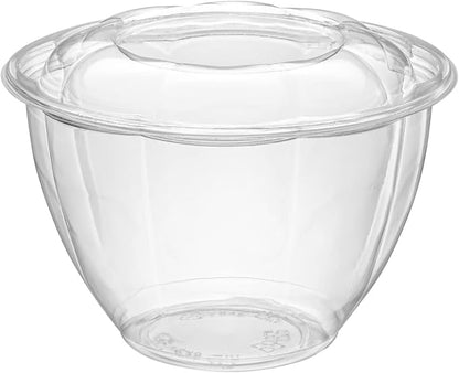 GUSTO [48 oz. - 50 Count Clear Plastic Salad Bowls - Perfect - Image 2