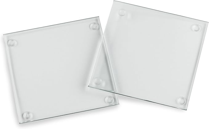 Kate Aspen Clear Glass Drink Coasters Set of 48 by KateAspen